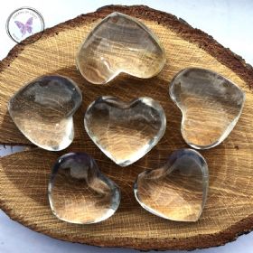 Clear Quartz Hearts